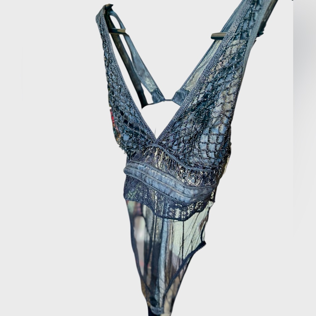 La Perla Black Mesh Lace Bodysuit